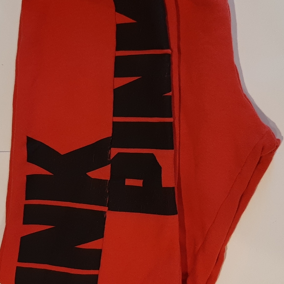 Women's Size S Victoria's Secret Pink Jogger Pants Orange/Black - Picture 12 of 12